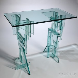Fay Miller Art Glass Skyscraper Table, United States, late 20th/early 21st century (Estimate $600-800)